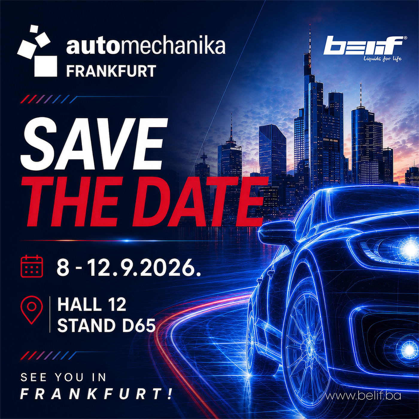 BELIF SE VRAĆA NA AUTOMECHANIKA FRANKFURT